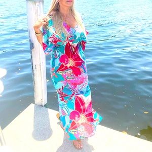 BOSTON PROPER Hawaiian Beach Dress Cover up 🌺